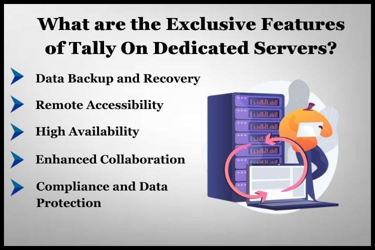 Tally on dedicated servers enables users to access financial data remotely.