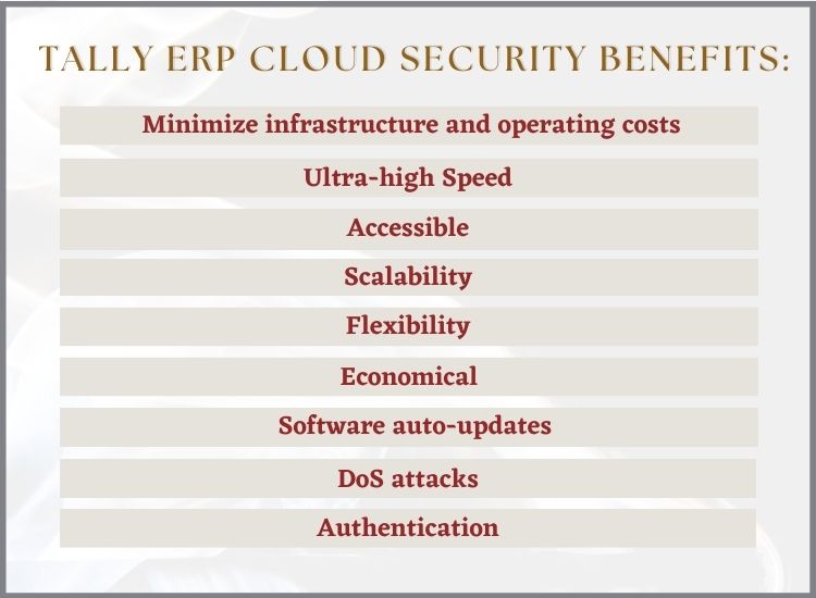 Tally on cloud benefits