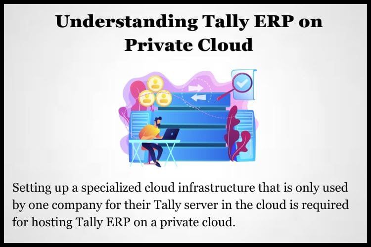 Tally server in the cloud is required for hosting Tally ERP on a private cloud.