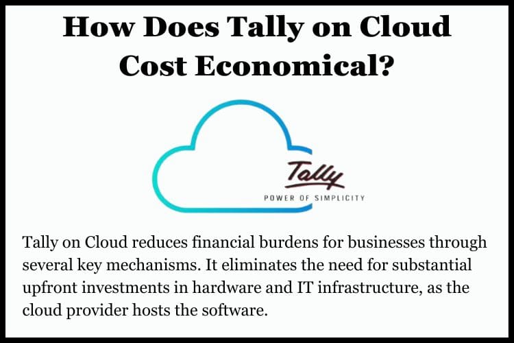 Tally on Cloud reduces financial burdens for businesses through several key mechanisms.