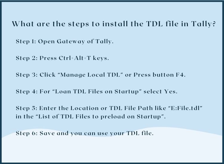 tdl file installation